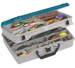 Plano Fishing Tackle Boxes & Bait Storage, Two-Level Tackle Storage, Beige/Blue, 0.5oz