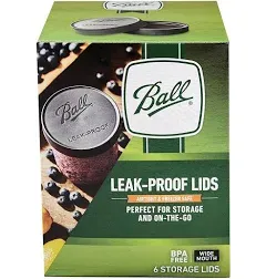 Ball® Leak-Proof Wide Mouth Storage Lids - 6 Count