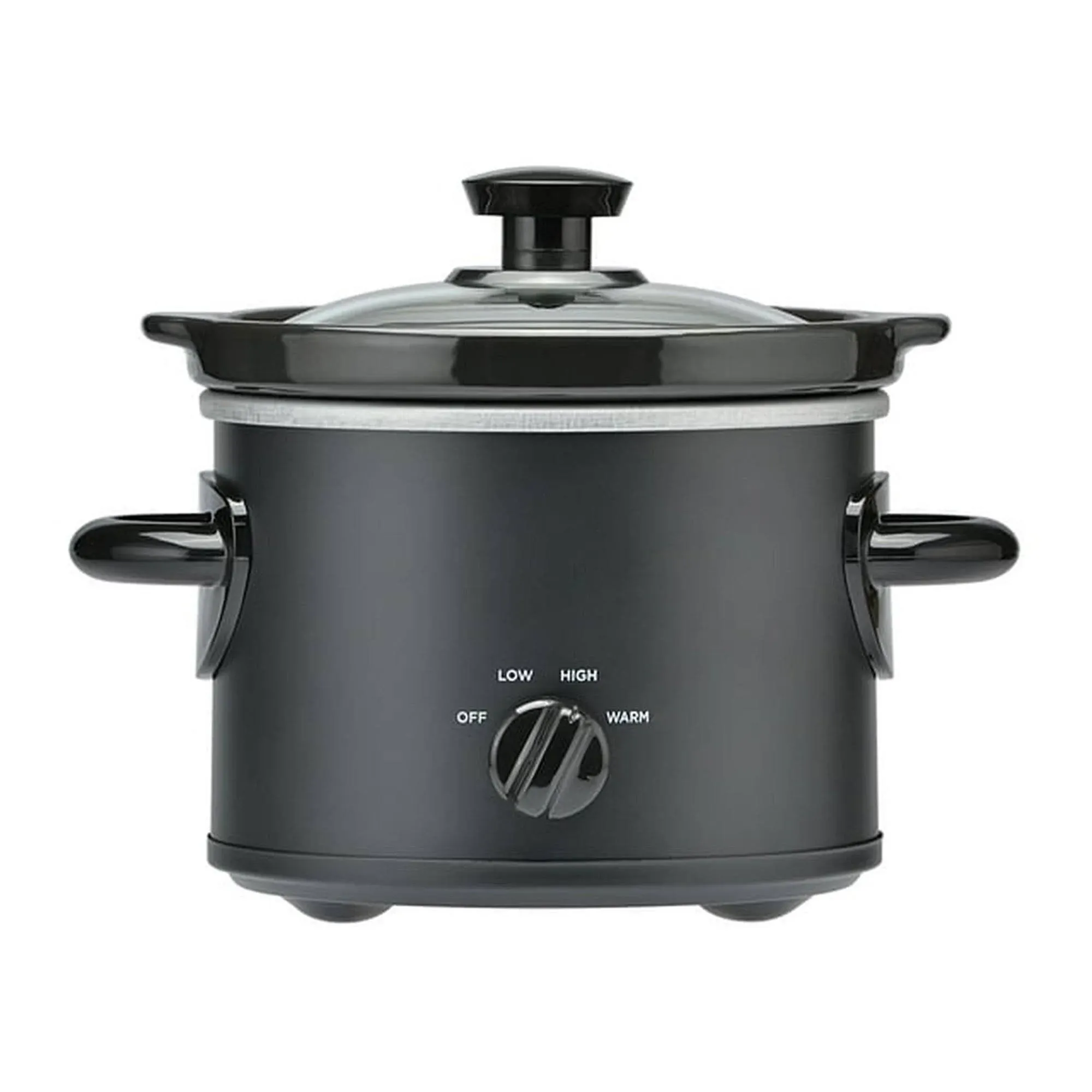 Mainstays 2 qt Slow Cooker, Matte Black Finish, Removeable Stoneware Pot, Model ...