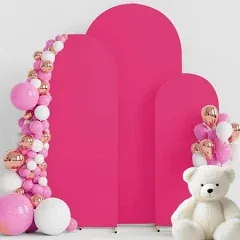 6.6ft Wedding Arch Cover Spandex Fitted Wedding Arch Stand Covers Round Top Chiara Arch Backdrop Cover for Birthday Party Ceremony Banquet Decoration