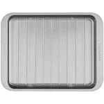 Cuisinart Chef's Classic Non-Stick Toaster Oven Broiler Pan with Rack AMB-TOBPRKT: Steel Baking Tray, Dishwasher-Safe