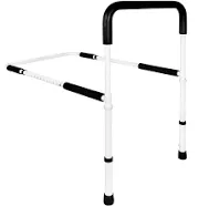 Vaunn Medical New Adjustable Bed Assist Rail Handle and Hand Guard Grab Bar, Bedside Safety and Stability