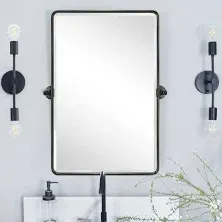 TEHOME Woodvale Rectangle Vertical Metal Wall Mirrors