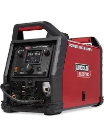 LINCOLN ELECTRIC Multiprocess Welder: Power MIG 215 MPi, DC, MIG/Stick/TIG Pack