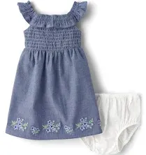 Gymboree Baby Girls' Floral Summer Dress with Diaper Cover