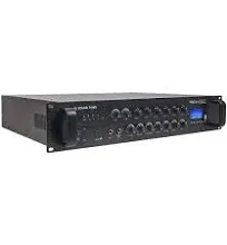 Sound Town 180W 6-Zone 70V/100V Commercial Power Amplifier with Bluetooth, Aluminum, for Restaurants, Lounges, Bars, Pubs, Schools and Warehouses