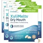 XyliMelts Dry Mouth Moisturizing Oral Adhering Discs 40 Count, 6 Pack, Mild M...