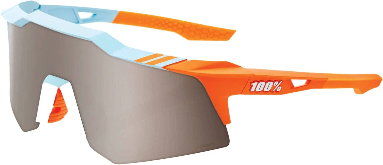 100% Speedcraft XS Sunglasses Soft Tact Two Tone (HiPER Silver Mirror Lens)