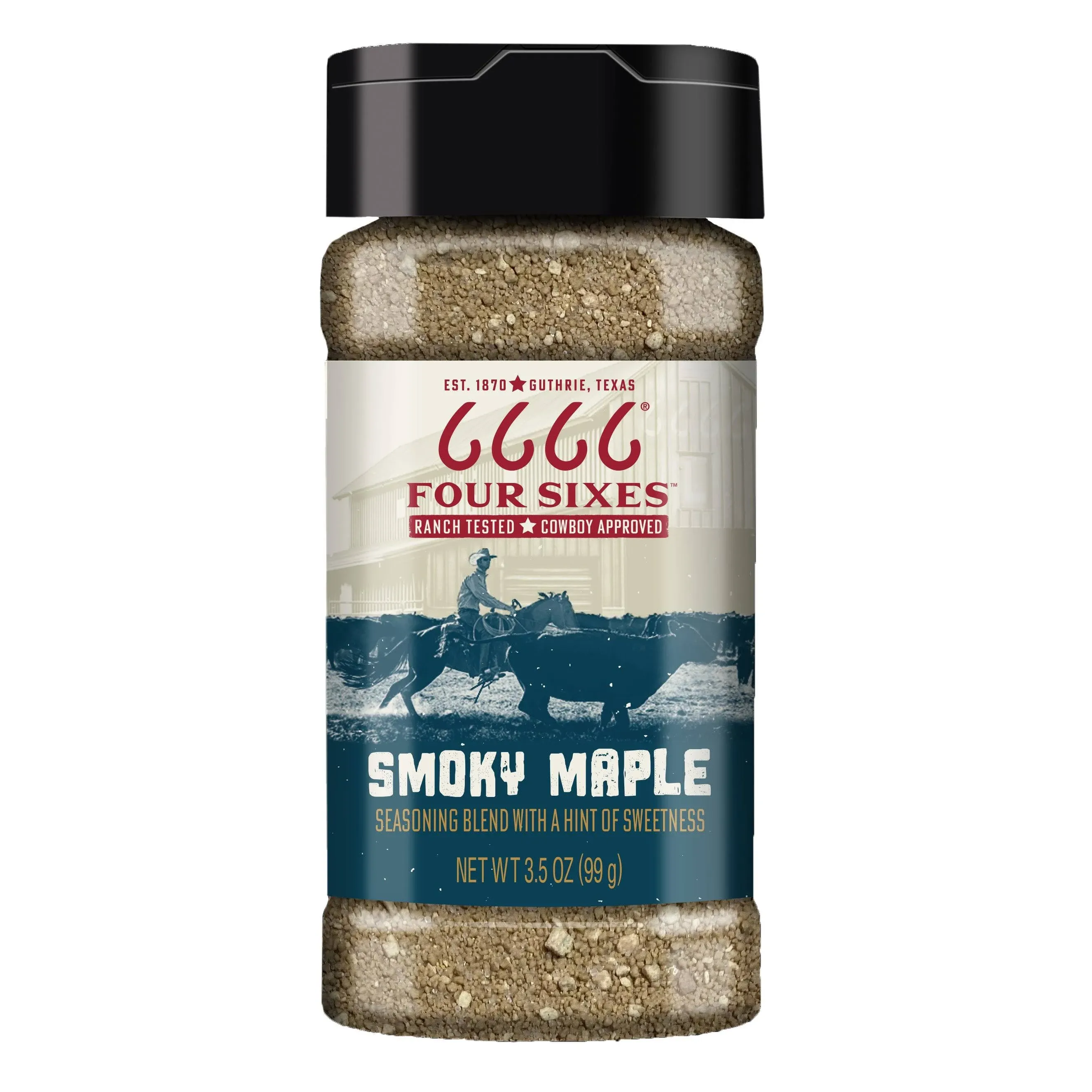 6666 Four Sixes Smoky Maple Seasoning, 3.5 Ounce