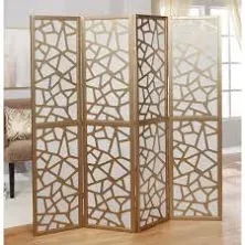 Roundhill Furniture Giyano 4 Panel Screen Room Divider