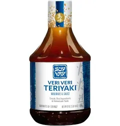 Soy Vay Veri Veri Teriyaki Less Sodium Marinade & Sauce, 21 Ounce Bottle; (Package may vary)