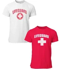 LIFEGUARD Officially Licensed 2-Pack Short Sleeve Crew Neck T-Shirt for Men Women Unisex Tee