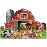 Melissa & Doug Busy Barn Shaped Jumbo Jigsaw Floor Puzzle (32 Pcs, 2 x 3 Feet)