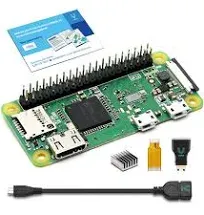 Raspberry Pi Zero W with Vilros Adapters & Quickstart E-Book Download Code-Includes USB OTG Adapter, HDMI Adapter, Camera Module Adapter, 40 Pin Header, Heatsink & Vilros Pi Zero Quickstart Ebook