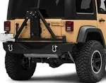 Rough Country 10594A - Rear Bumper - Rock Crawler - Tire Carrier - Jeep Wrangler JK (07-18)