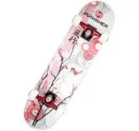 Punisher Skateboard Cherry Blossom Skateboard with Helmet Combo Pack - New