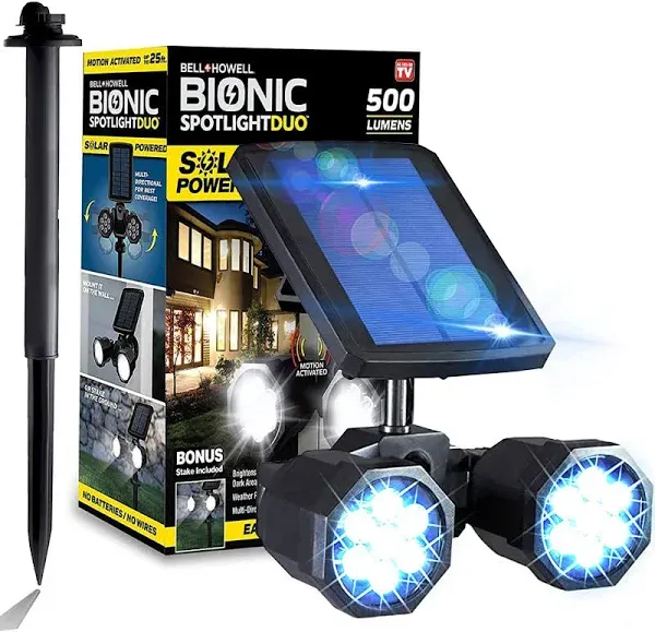 Bell + Howell Bionic Duo Solar-Powered Spotlight