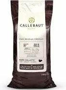 Callebaut 811 Dark Chocolate Callets 54.5% 22 lbs