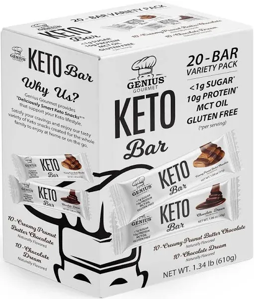 Genius Gourmet Keto Protein Bar