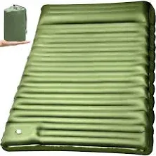 Double Sleeping Pad for Camping, 5&#034;Ultra-Thick Queen Camping Mattress 2 Person w