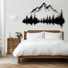 Mountain and Forest Metal Wall Art