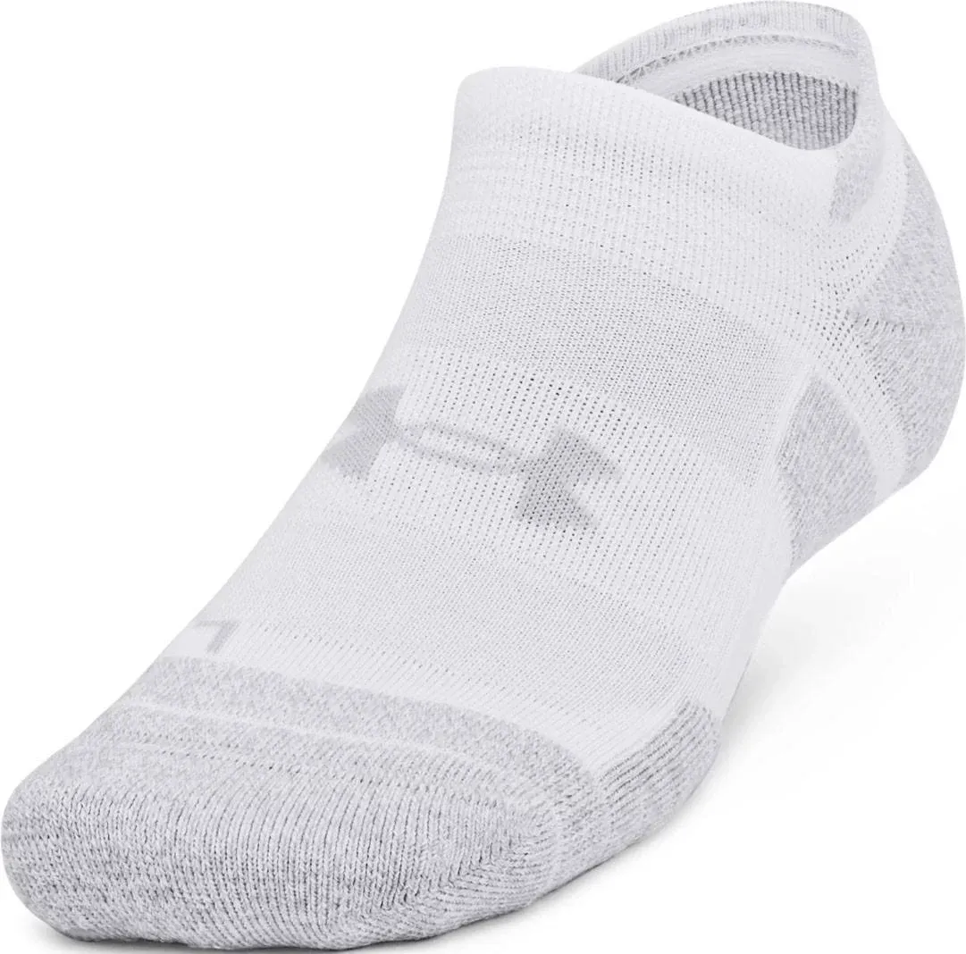 Under Armour Adult Performance Tech Pro 3-Pack No Show Socks White L