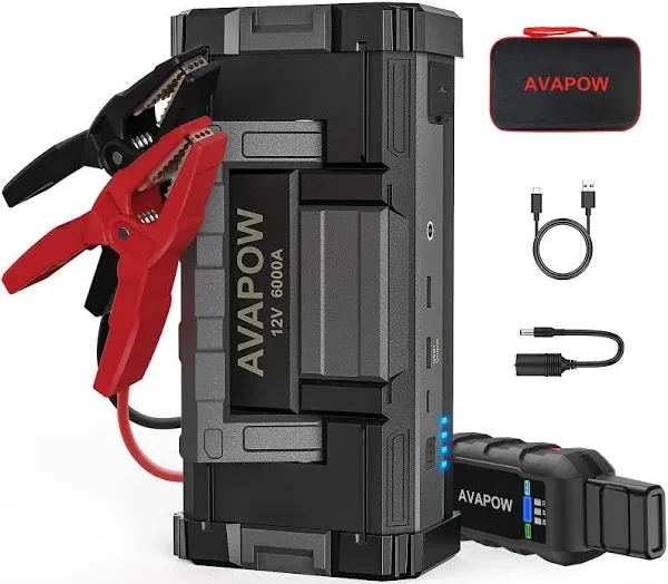 AVAPOW Jump Starter 1500A and 6000A Car Battery Jump Starter