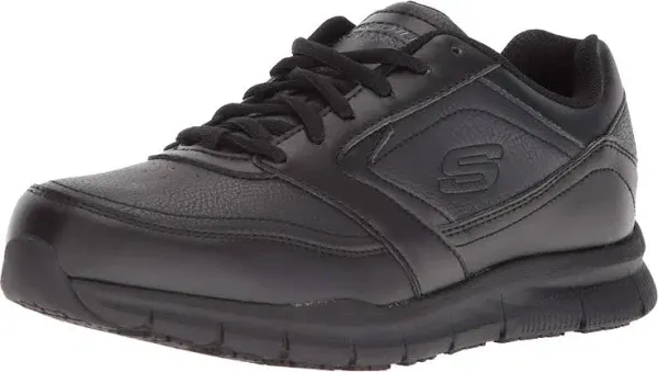 NEW - Skechers Wide Nampa-Wyola Black Slip Resistant Work Shoes