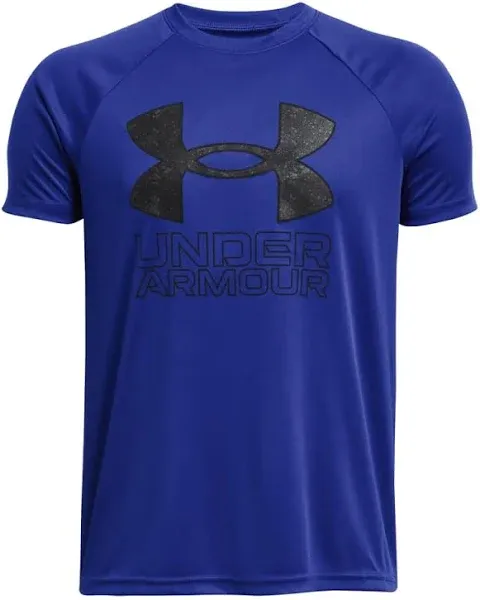 Under Armour Boys' Tech Hybrid Prt Fill Shorts Sleeve Crew Neck Tee