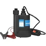 Water Pump Submersible Pump DC 12V Sump Pump 1500 GPH Utility Pump With Switch-Black