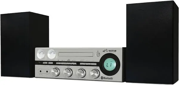 VICTOR Milwaukee 50 Watt Bluetooth Stereo System with CD/MP3/FM Radio &amp; Speakers