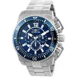 Invicta Pro Diver Quartz Chrono Stainless Steel Watch 21953 Needs Battery Change