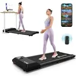 DeerRun Walking Pad 2 in 1 Under Desk Treadmill, 2.5HP Low Noise Walking Pad Running Jogging Machine with Remote Control for Home Office, Lightweight