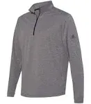 Adidas A401 Lightweight Quarter-Zip Pullover - Black Heather, L