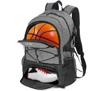  | Basketball Backpack Large Sports Bag with Separate Ball holder &amp; Shoes Black