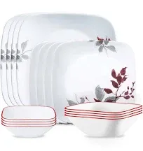 Corelle Kyoto Leaves 16-Piece Dinnerware Set