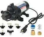 T33 Automatic On-Demand Diaphragm Pump 115Vac, 4.0GPM, 45PSI, Industrial Wate...