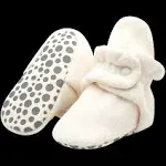 Zutano Cozie Fleece Gripper Baby Bootie - Cream