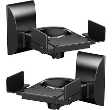 WALI Speaker Wall Mounts, Dual Side Clamping Bookshelf Mounting Bracket for Larg