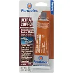 Permatex 81878 Ultra Copper Maximum Temperature RTV Silicone Gasket Maker 3 o...