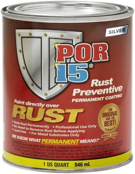 POR-15 45401, Rust Preventive Paint, Semi Gloss Black, Gallon