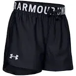 Under Armour Girls' Play Up Solid Shorts - Black/Silver - S