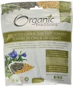 Sprouted Chia &amp; Flax Seed Powder, 8 oz (227 g)