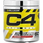 Cellucor C4 Pre-Workout Explosive Energy, Fruit Punch - 60 servings, 13.7 oz tub