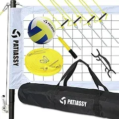 Portable Professional Outdoor Volleyball Net Set with Adjustable Height Aluminum