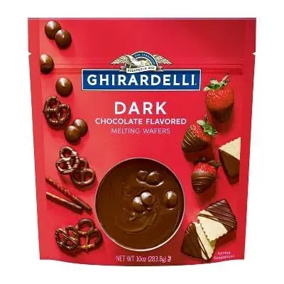 GHIRARDELLI ~ Dark Chocolate 🍫 Melting Wafers 10 oz BAGS - BAKING -SEALED~READ