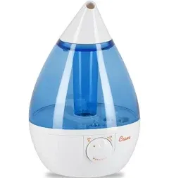 Drop Ultrasonic Cool Mist Humidifier, Clear and White