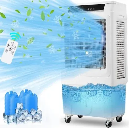 3 in 1 Portable Swamp Coolers 3000CFM Evaporative Air Cooler with Remote Control