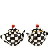 MacKenzie-Childs Royal Check Teapot Salt & Pepper Set