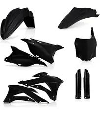 Acerbis Full Plastic Kit Black For Kawasaki KX100 2014-2021